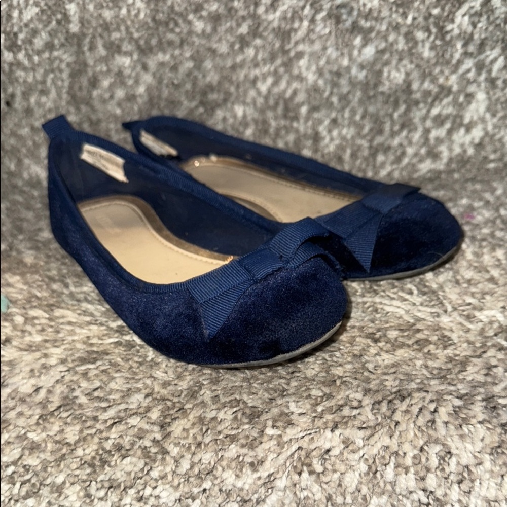 Elegant Navy Blue Kids Flats